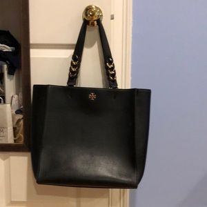 Tory Burch tote, black, moderate wear
